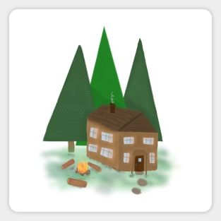 House in the woods Magnet